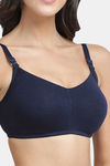 InnerSense Organic Cotton Anti Microbial Soft Nursing Bra With Removable Pads ( Pack Of 2) - Blue — thumbnail 5